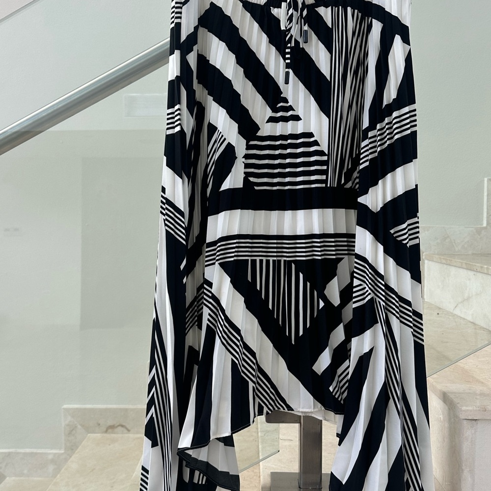 Karl Lagerfeld Black and White Asymmetrical Skirt
